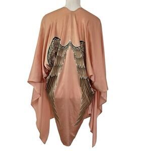 Warriors Of The Divine 100% Silk Angel Wings Handcrafted Kimono Kaftan NWT